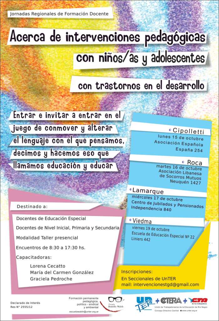 Lee más sobre el artículo Acerca de intervenciones pedagógicas con niños/as y adolescentes con trastornos en el desarrollo