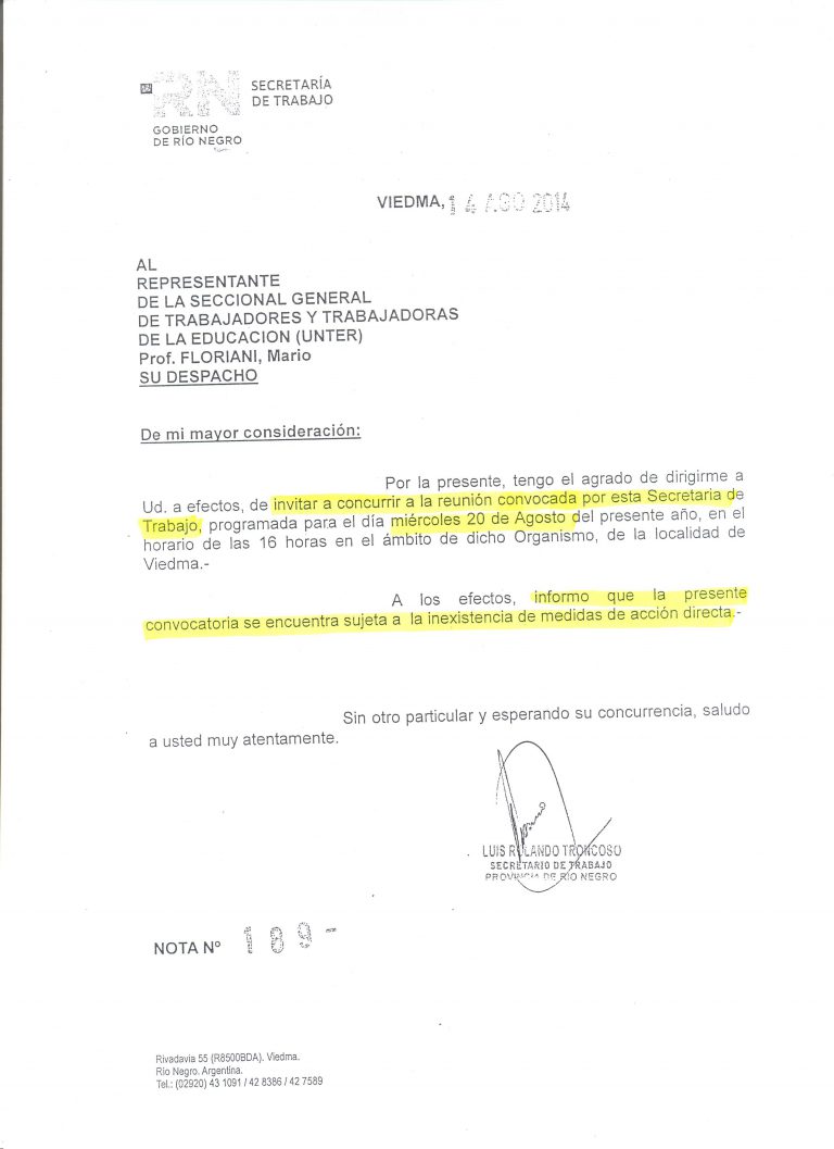 Lee más sobre el artículo Floriani habló del paro previsto para el 20 y 21 de agosto