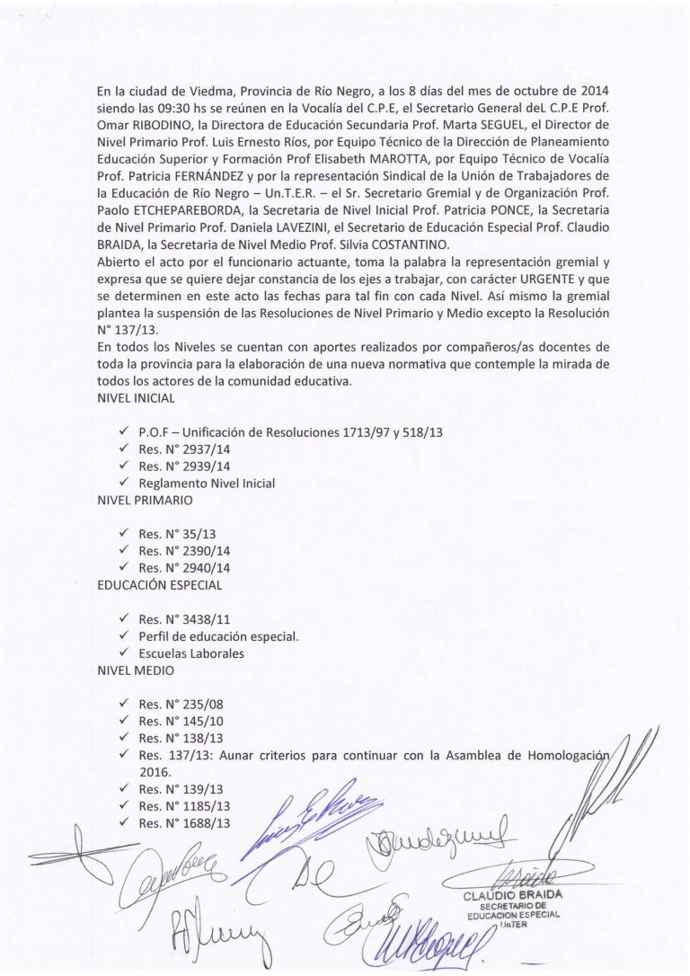 Lee más sobre el artículo Secretarias de Nivel exigieron suspensión de Resoluciones