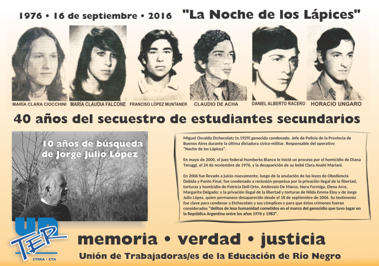 Lee más sobre el artículo 40 años de la Noche de los Lápices