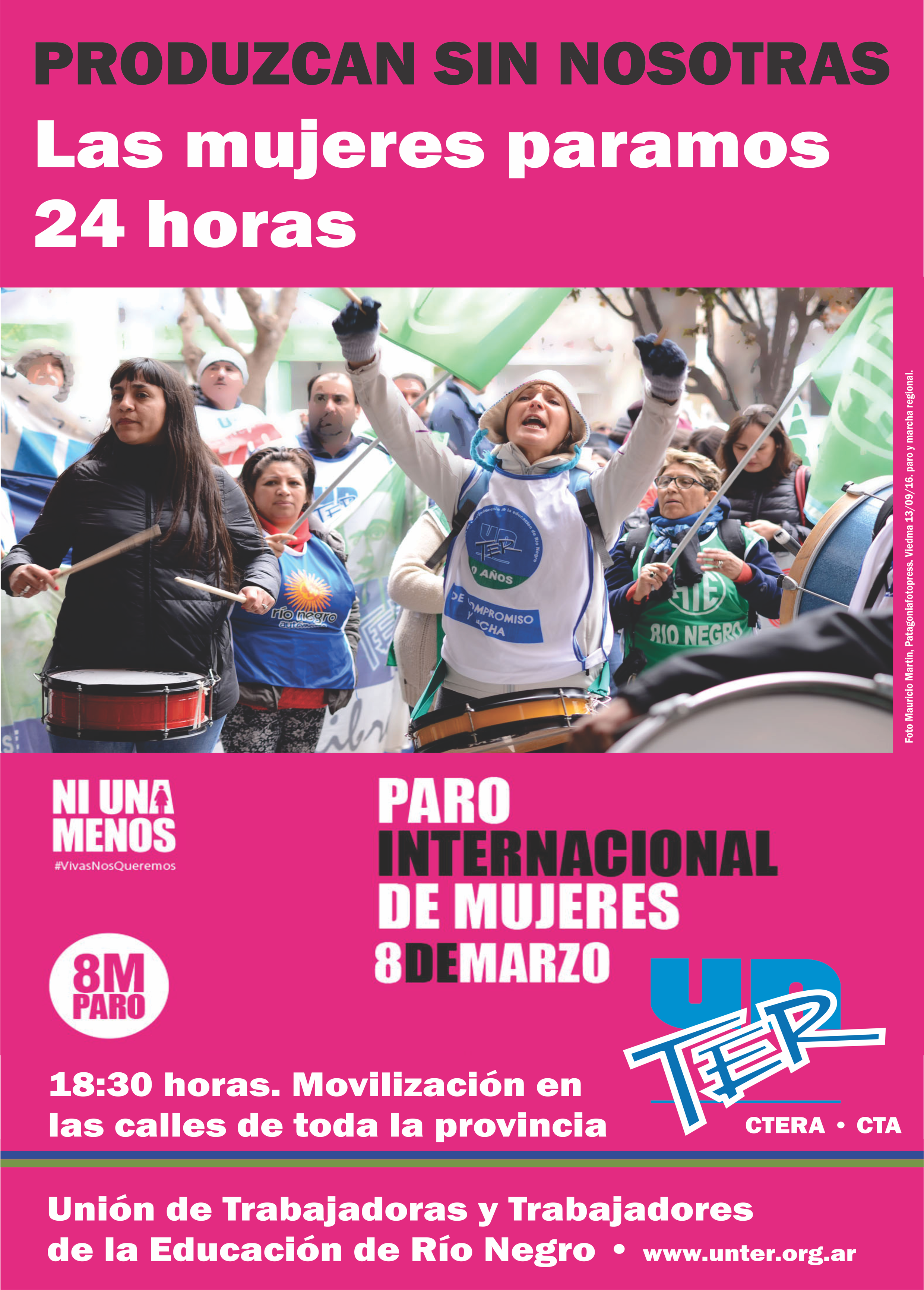 Lee más sobre el artículo La UnTER realiza paro activo, el 8 de marzo en el Día Internacional de la Mujer Trabajadora