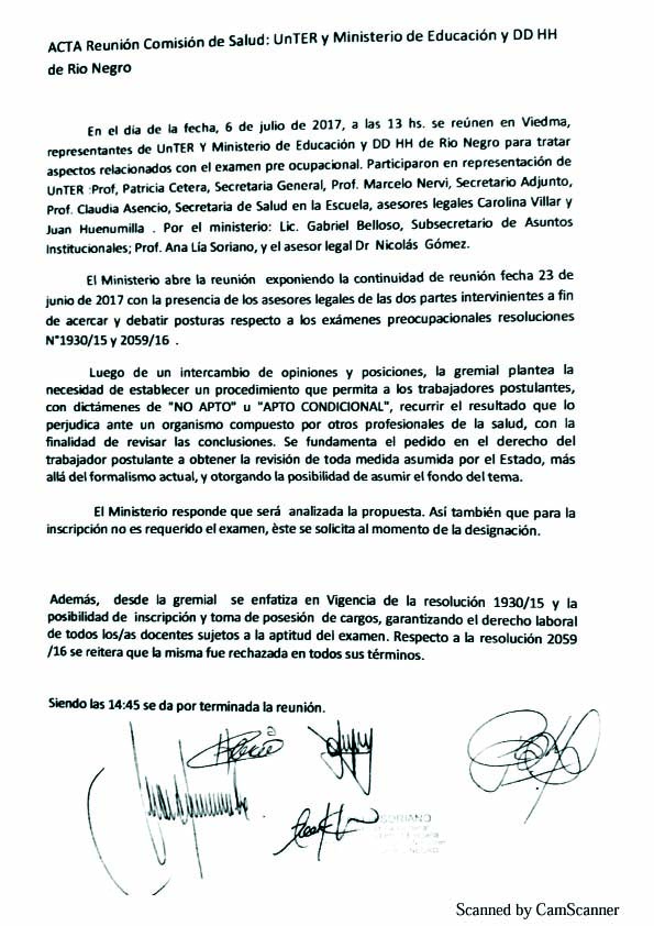 Lee más sobre el artículo Reunión UnTER-Gobierno y asesores legales por Preocupacionales