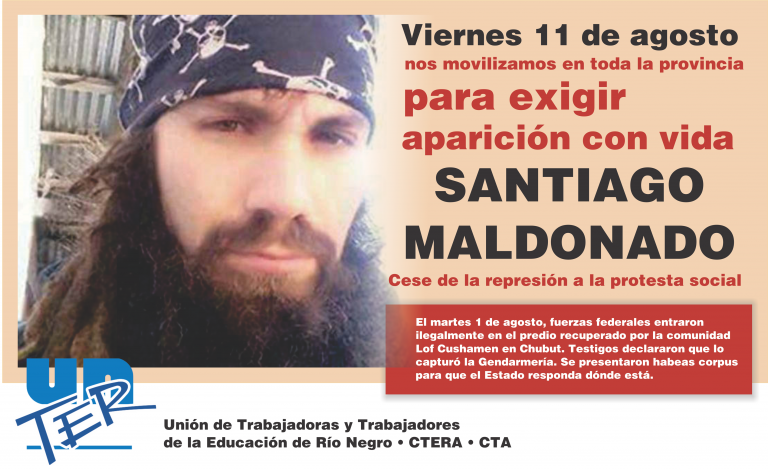 Lee más sobre el artículo Aparición con vida de Santiago Maldonado