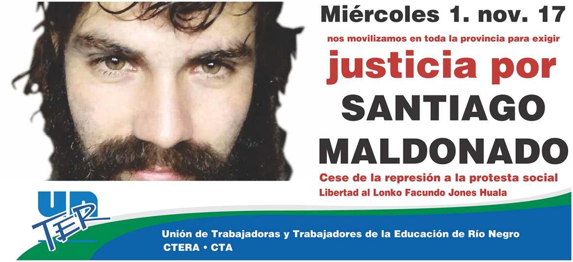 En este momento estás viendo Nos movilizamos para exigir Justicia por Santiago Maldonado