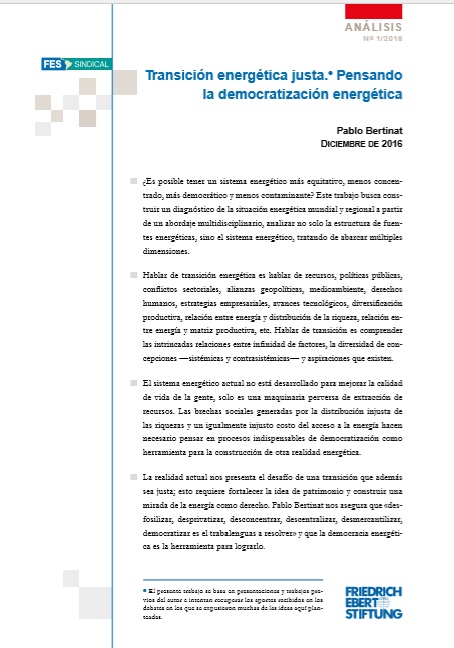 En este momento estás viendo Transición energética justa. Pensando la democratización energética