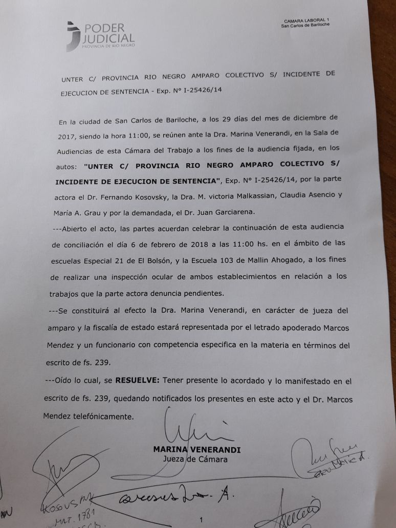 En este momento estás viendo UnTER demostró en Justicia que escuelas de El Bolsón no están en condiciones