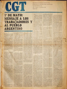 En este momento estás viendo Programa del 1º de Mayo. Mensaje a los trabajadores y el pueblo – CGT de los argentinos 1968