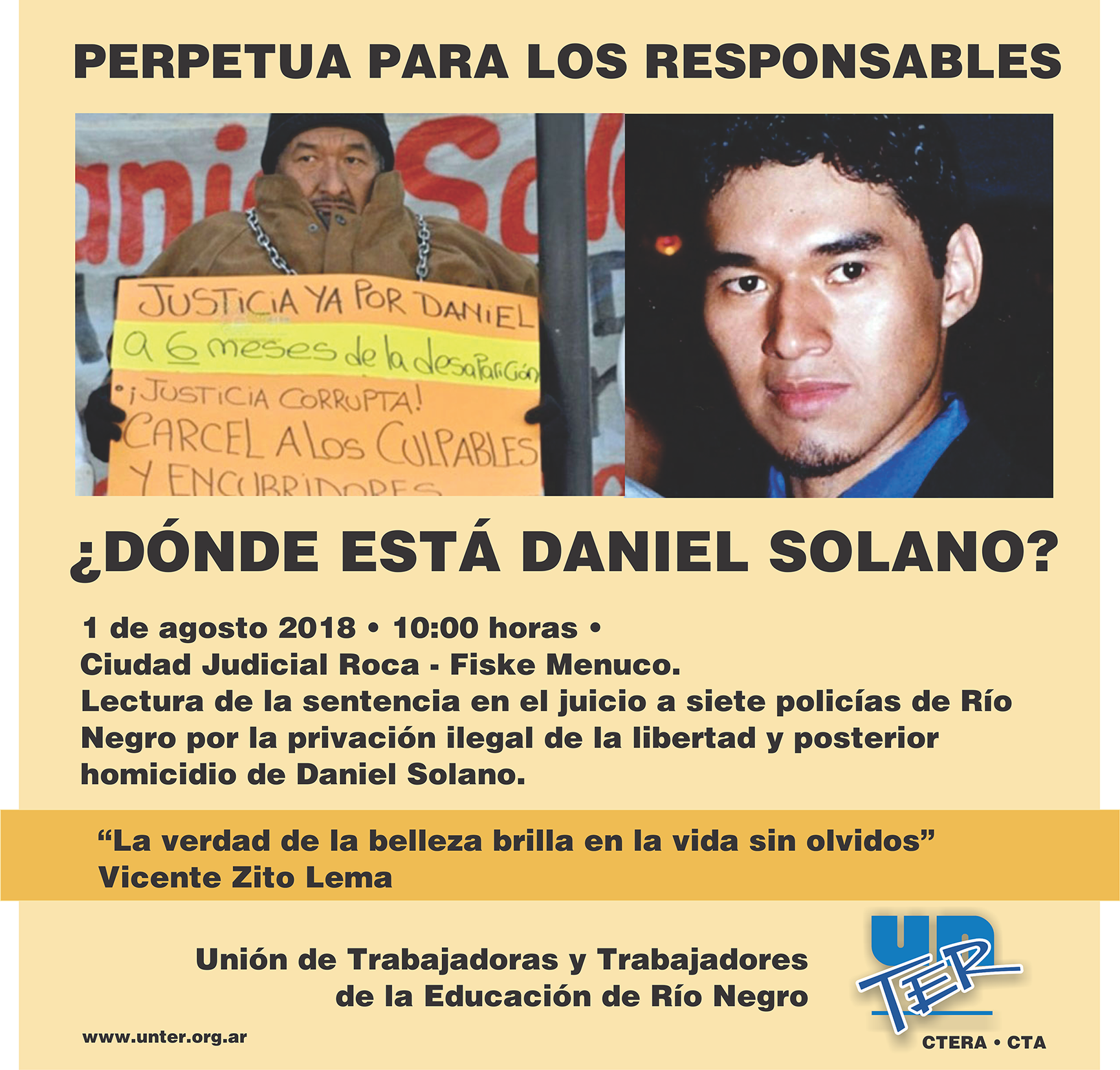 Lee más sobre el artículo 1 de agosto 2018. Justicia para Daniel y Gualberto