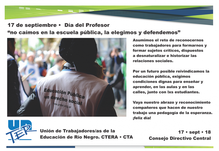 Lee más sobre el artículo 17 de septiembre Día de lxs profesorxs