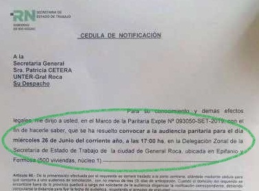 Lee más sobre el artículo Convocatoria a paritaria salarial