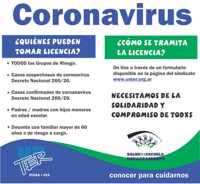 Lee más sobre el artículo Licencia por Coronavirus – formularios DDJJ