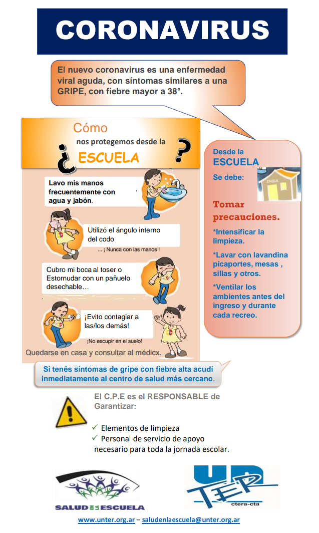 Lee más sobre el artículo Coronavirus, UnTER requiere garantías al Ministerio de Educación y Derechos Humanos