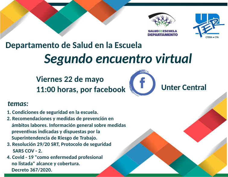 En este momento estás viendo Departamento de Salud en la Escuela, segundo encuentro virtual