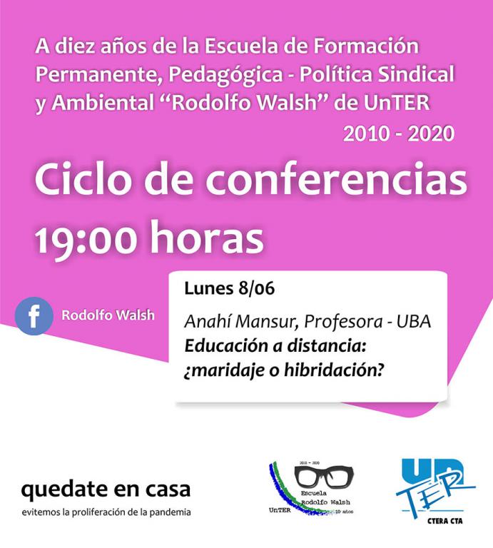 Lee más sobre el artículo Educación a distancia, conferencia de Anahí Mansur