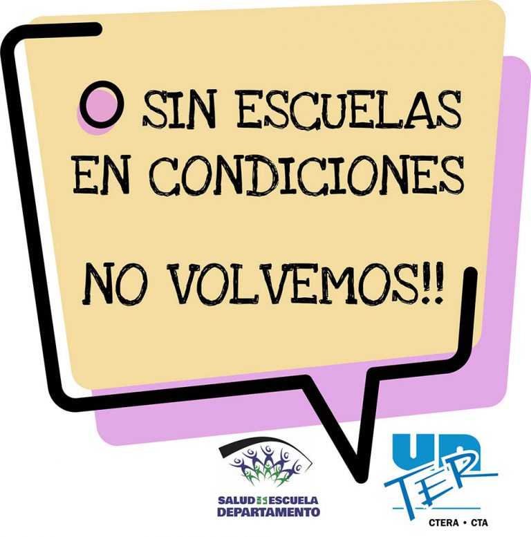 Lee más sobre el artículo Sin escuelas en condiciones, no volvemos!!