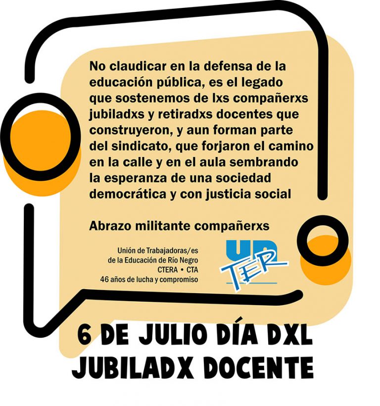 Lee más sobre el artículo 6 de julio, Día dxl Jubiladx Docente