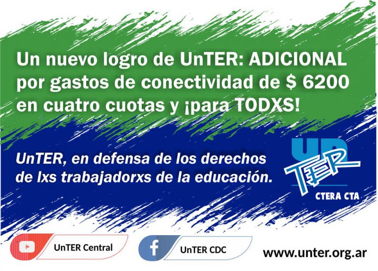 Lee más sobre el artículo UnTER logra adicional por gastos de conectividad para todxs lxs trabajadorxs de la educación