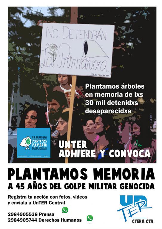 En este momento estás viendo Este 24 de marzo, plantamos memoria