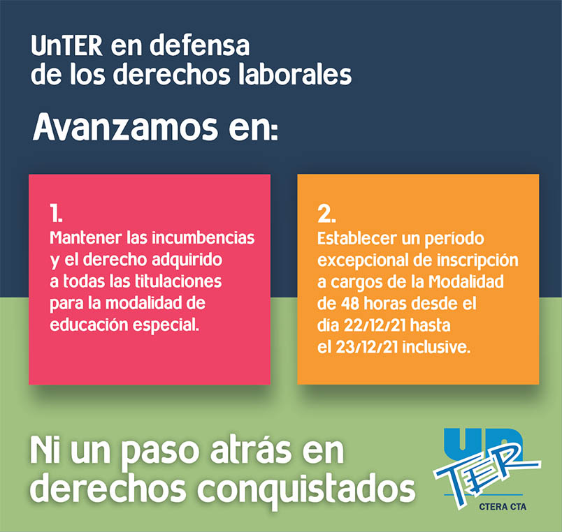 Lee más sobre el artículo Reunión bilateral entre UnTER y el Ministerio sobre Educación Especial