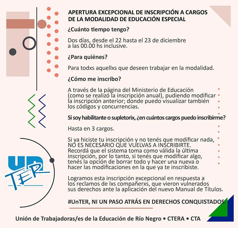 Lee más sobre el artículo Apertura excepcional de inscripción a cargos de la Modalidad de Educación Especial