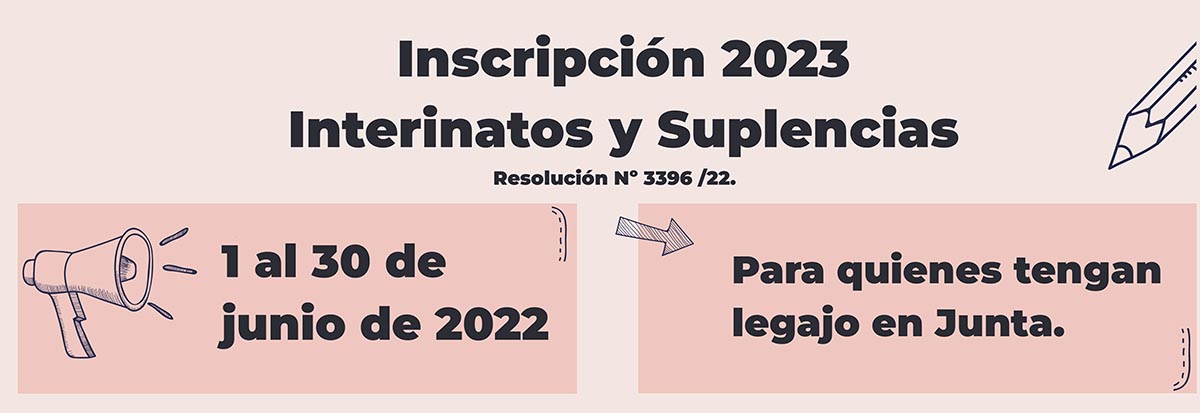 Lee más sobre el artículo Inscripción a Interinatos y Suplencias, 2023