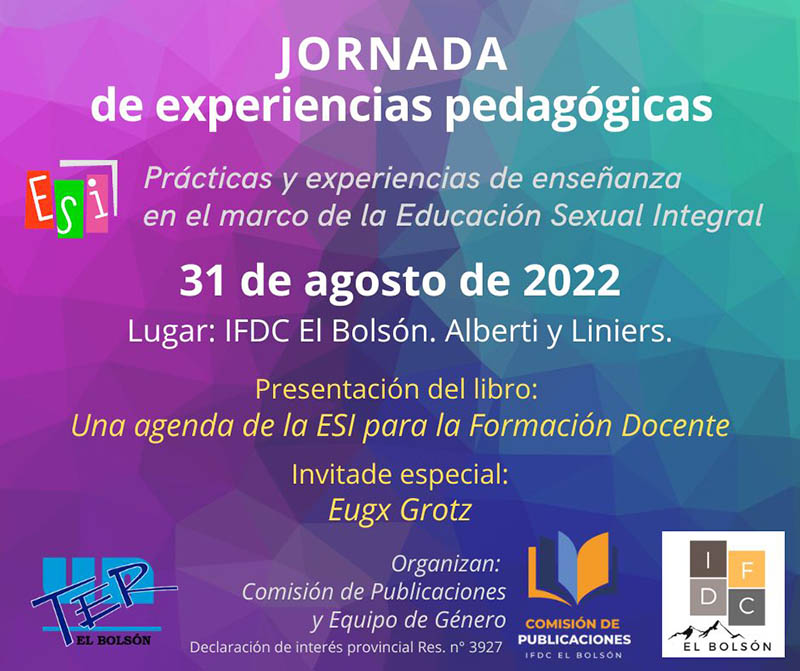 Lee más sobre el artículo Jornada de formación docente «Prácticas y experiencias de enseñanza en el marco de la Educación Sexual Integral»