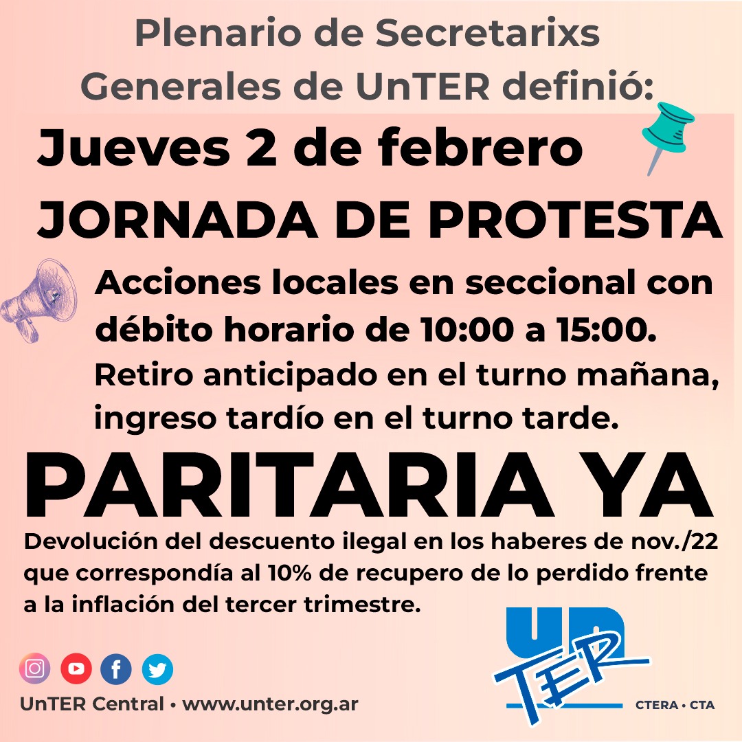 En este momento estás viendo 2 de febrero: Jornada de protesta