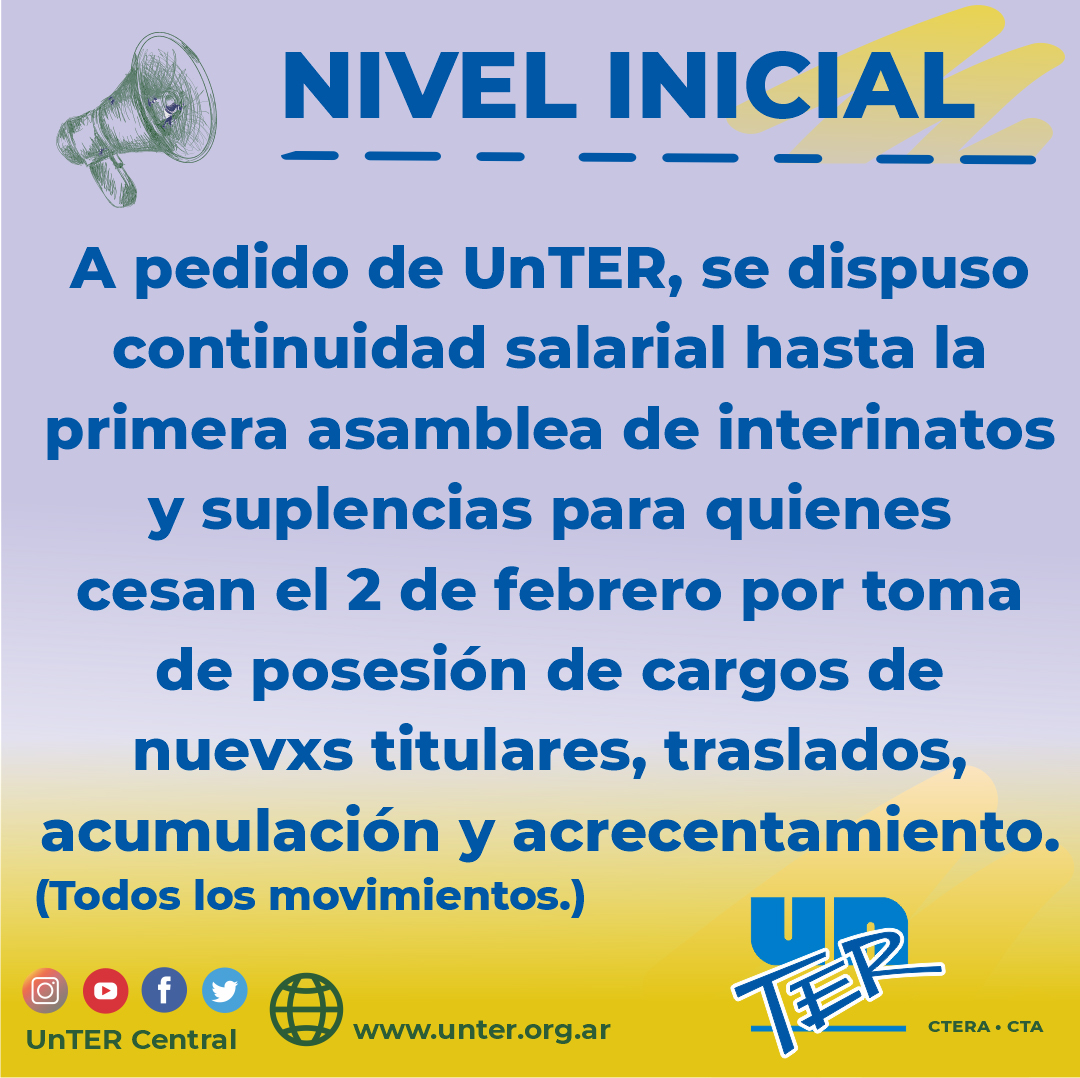 Lee más sobre el artículo Nivel Inicial: Continuidad salarial