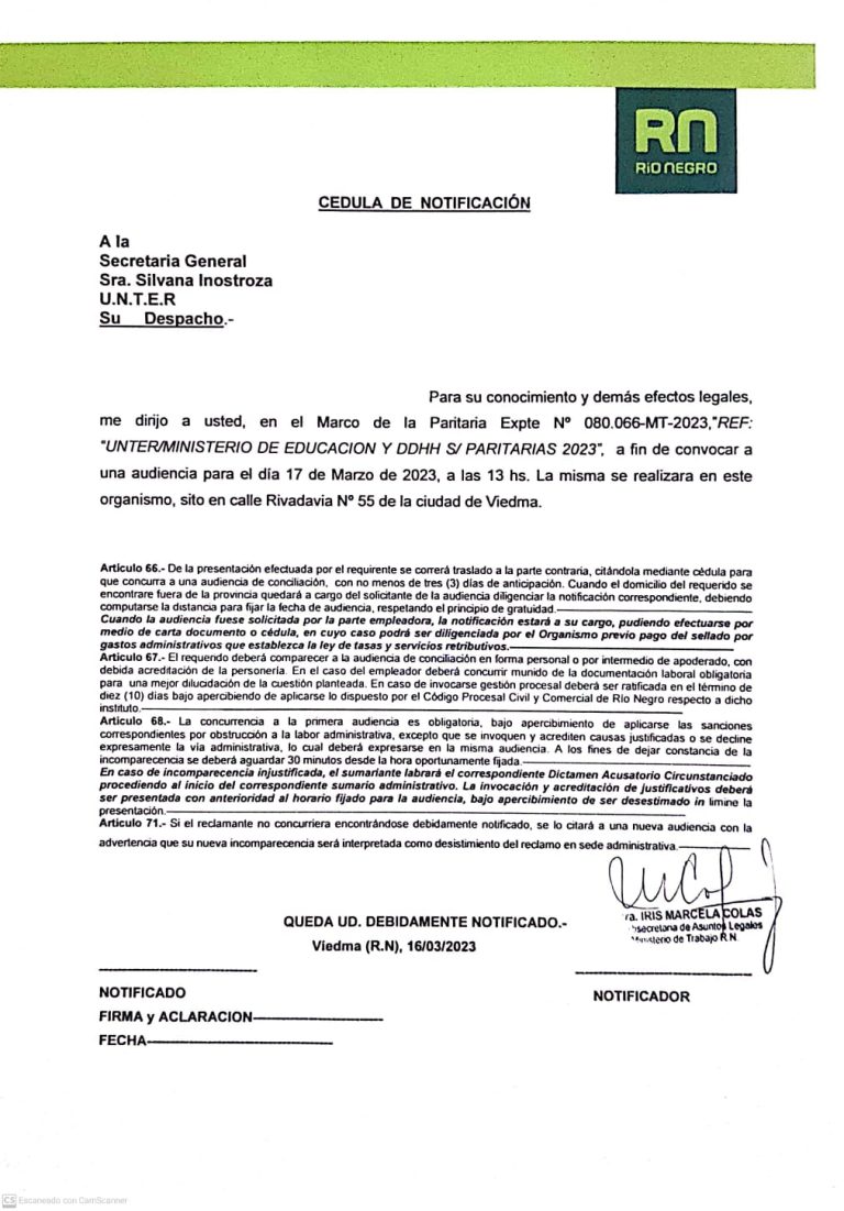 Lee más sobre el artículo Convocatoria a paritaria para el 17 de marzo