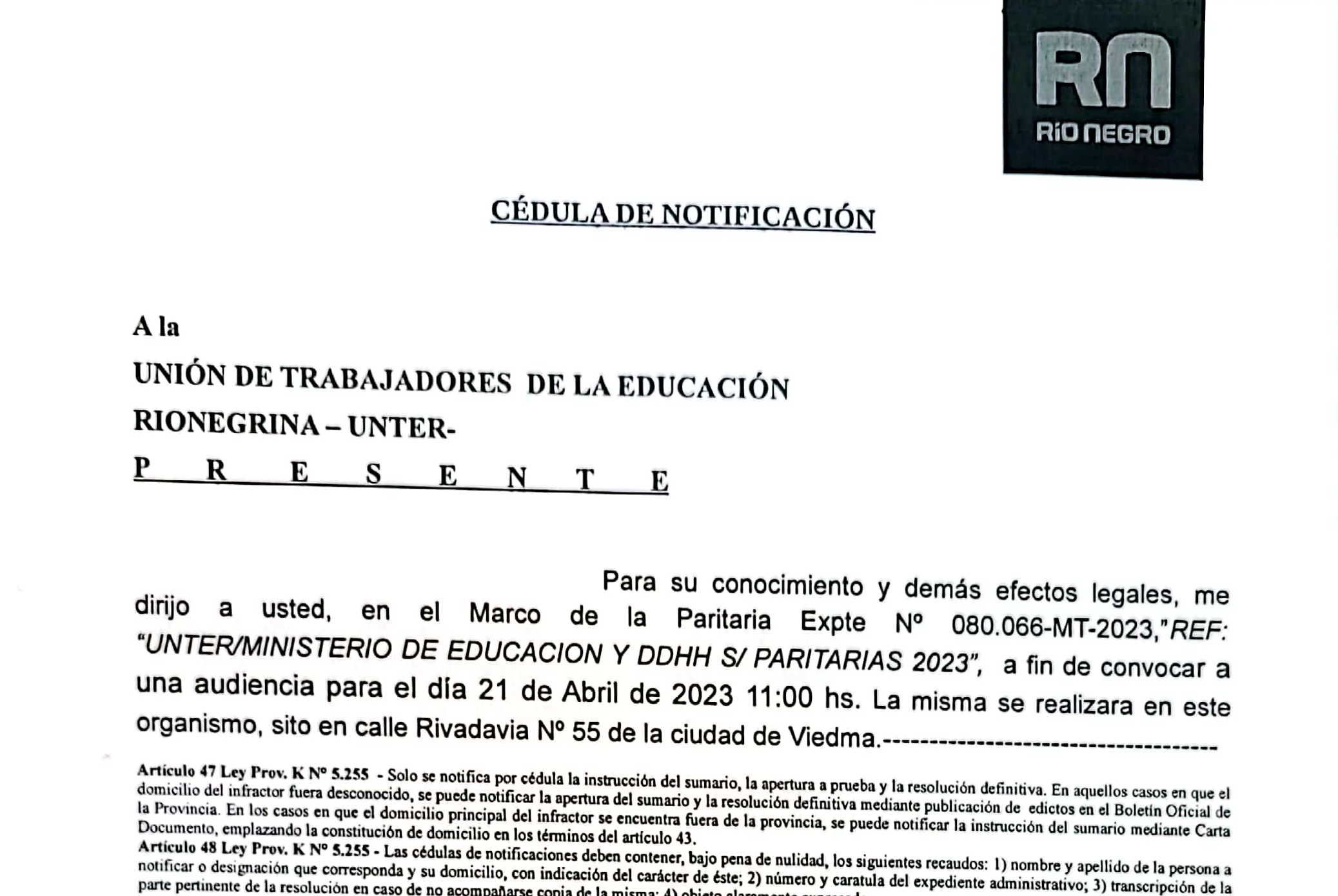 En este momento estás viendo El gobierno de Río Negro continúa dilatando el conflicto