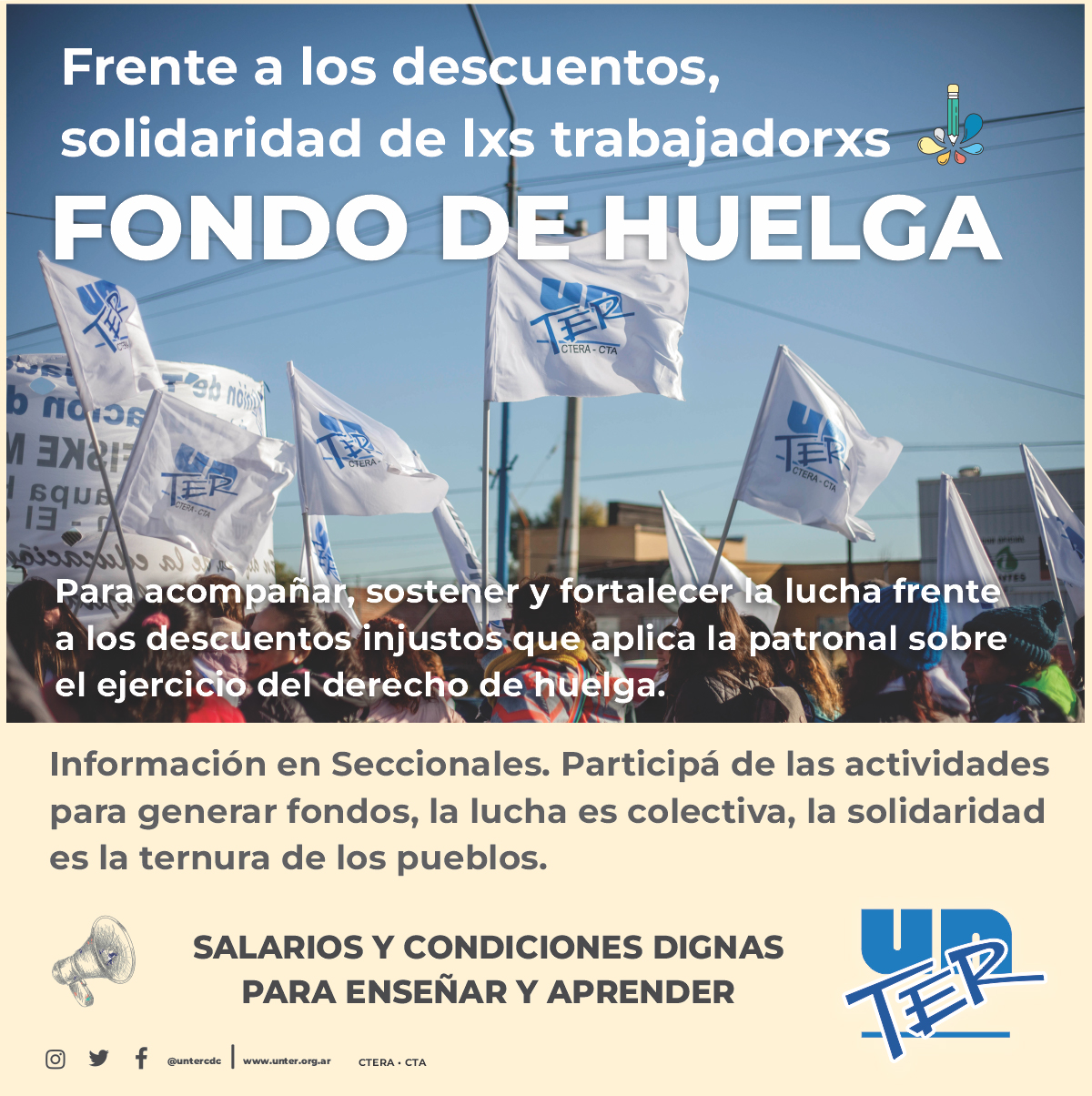 Lee más sobre el artículo Fondo de huelga: Frente a los descuentos, solidaridad de lxs trabajadorxs