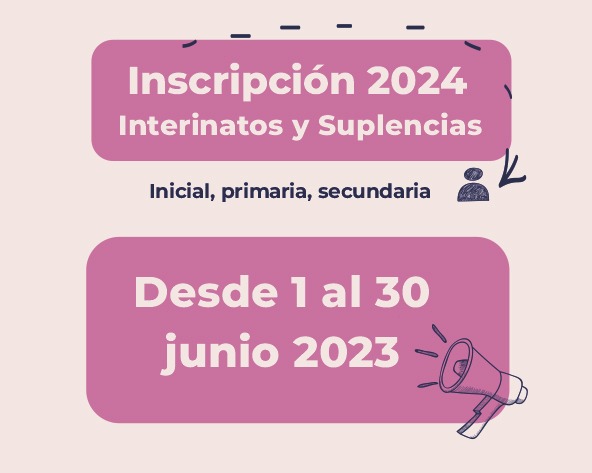 Lee más sobre el artículo Inició la inscripción anual para interinatos y suplencias 2024