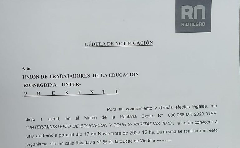 Lee más sobre el artículo Convocatoria a paritaria para el viernes 17 de noviembre