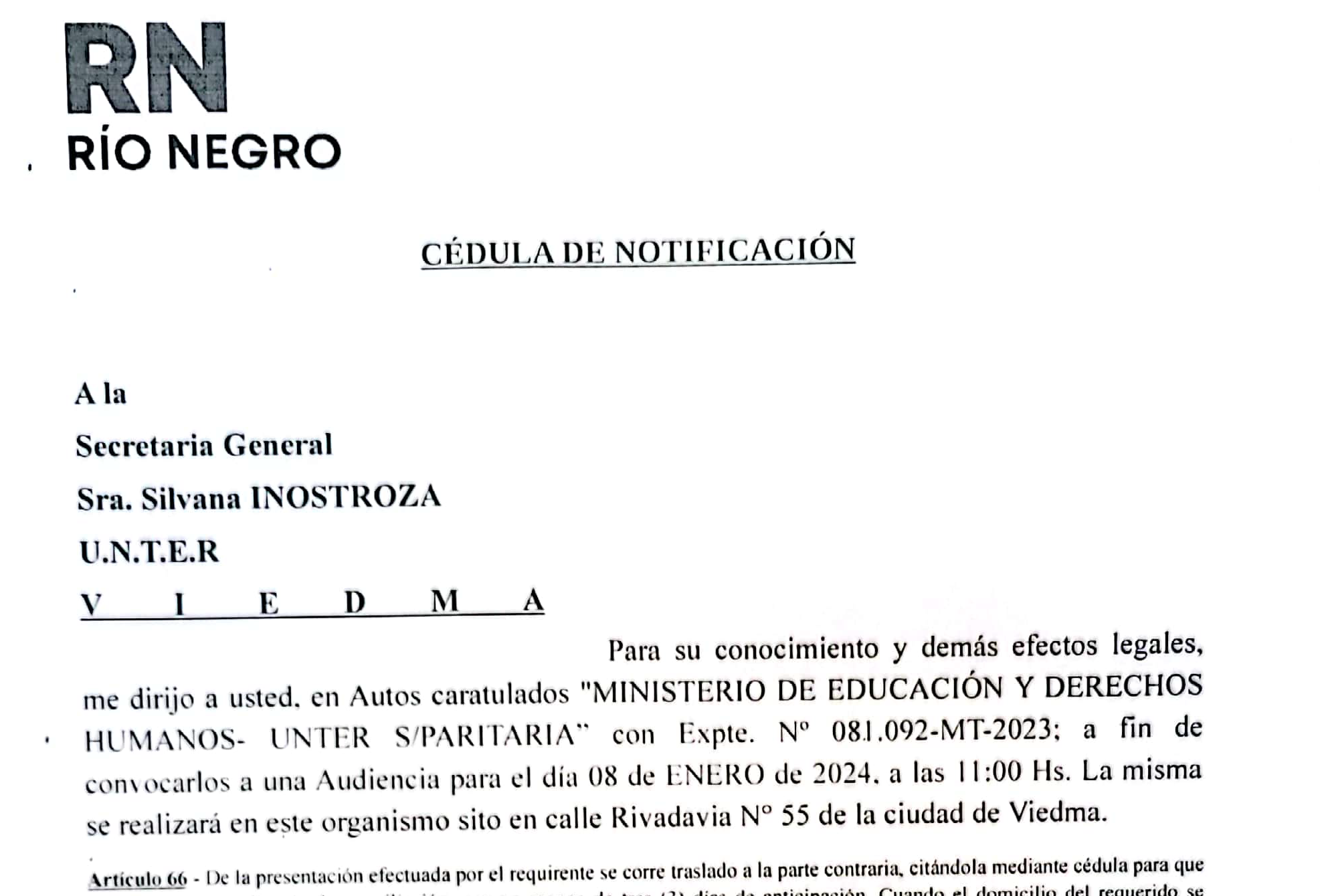 Lee más sobre el artículo Convocatoria a Paritaria para el 8/01/24