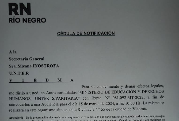 Lee más sobre el artículo Convocatoria a Paritaria para el 15/03/24