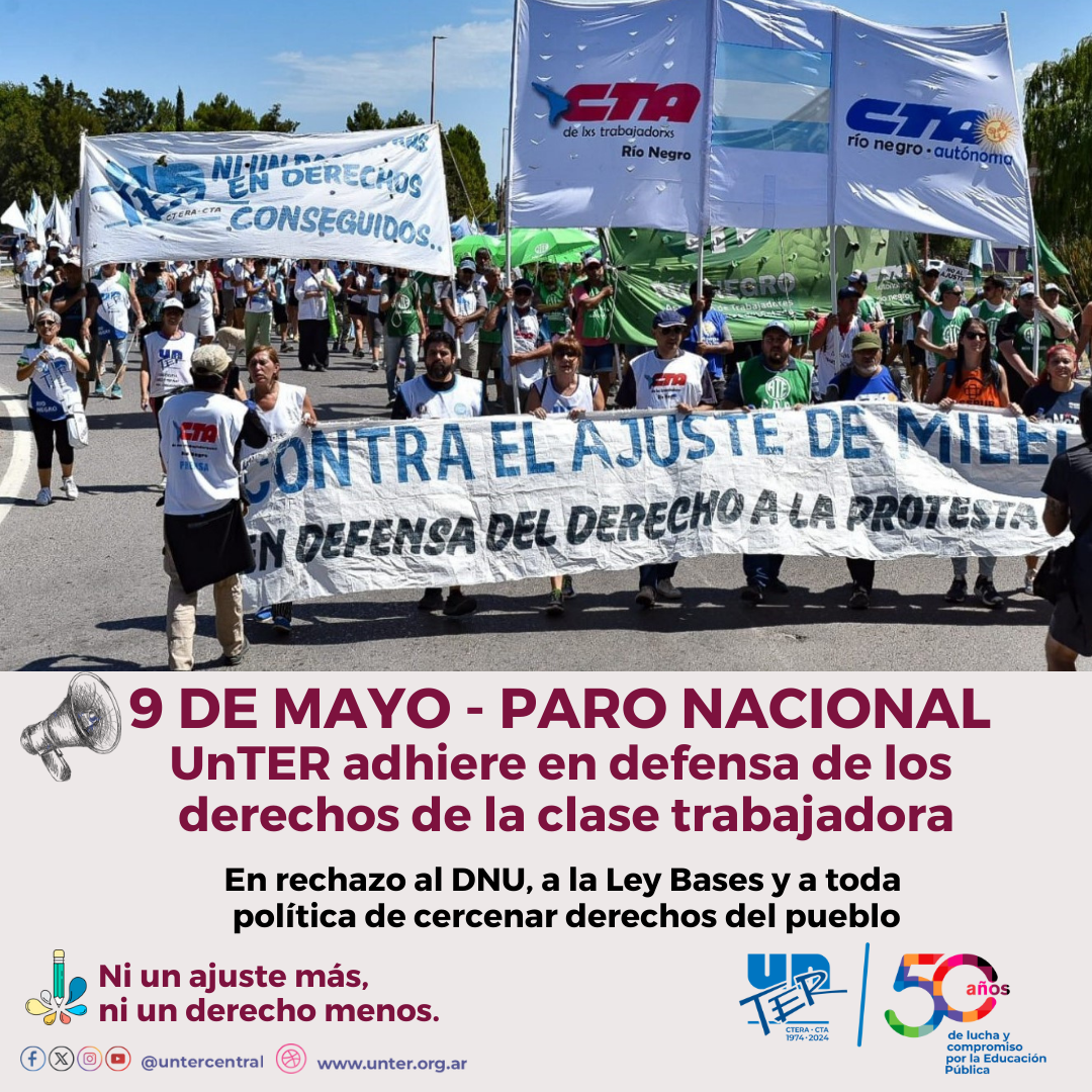En este momento estás viendo 9 de mayo: Paro Nacional en defensa de los derechos de la clase trabajadora