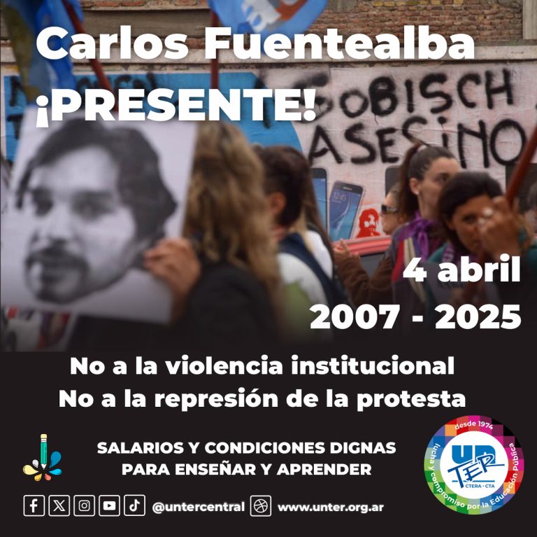 Lee más sobre el artículo Carlos Fuentealba ¡Presente!