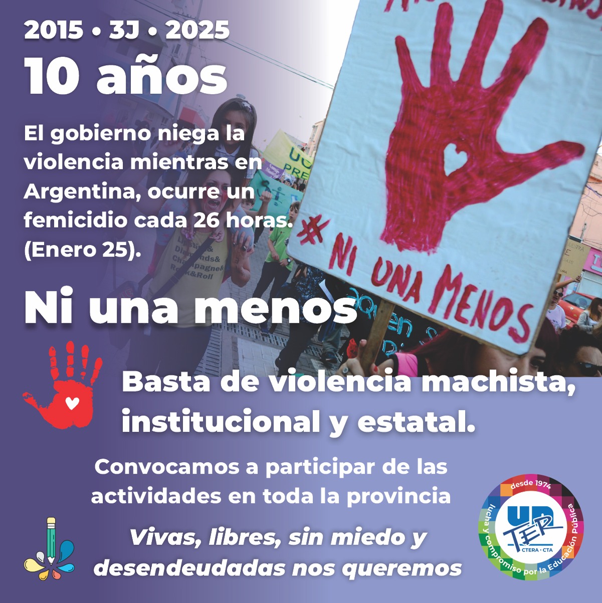 En este momento estás viendo 3J – Diez años de lucha – Ni una Menos