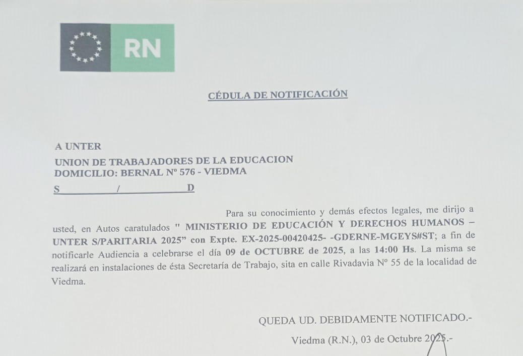 Lee más sobre el artículo Convocatoria a paritaria para el 9 de octubre