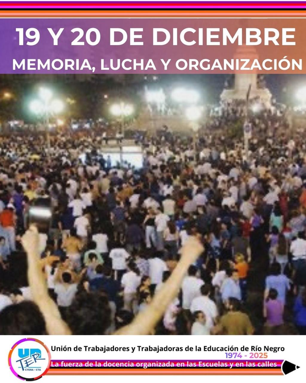 Lee más sobre el artículo 19 y 20 de diciembre. Memoria, lucha y organización colectiva