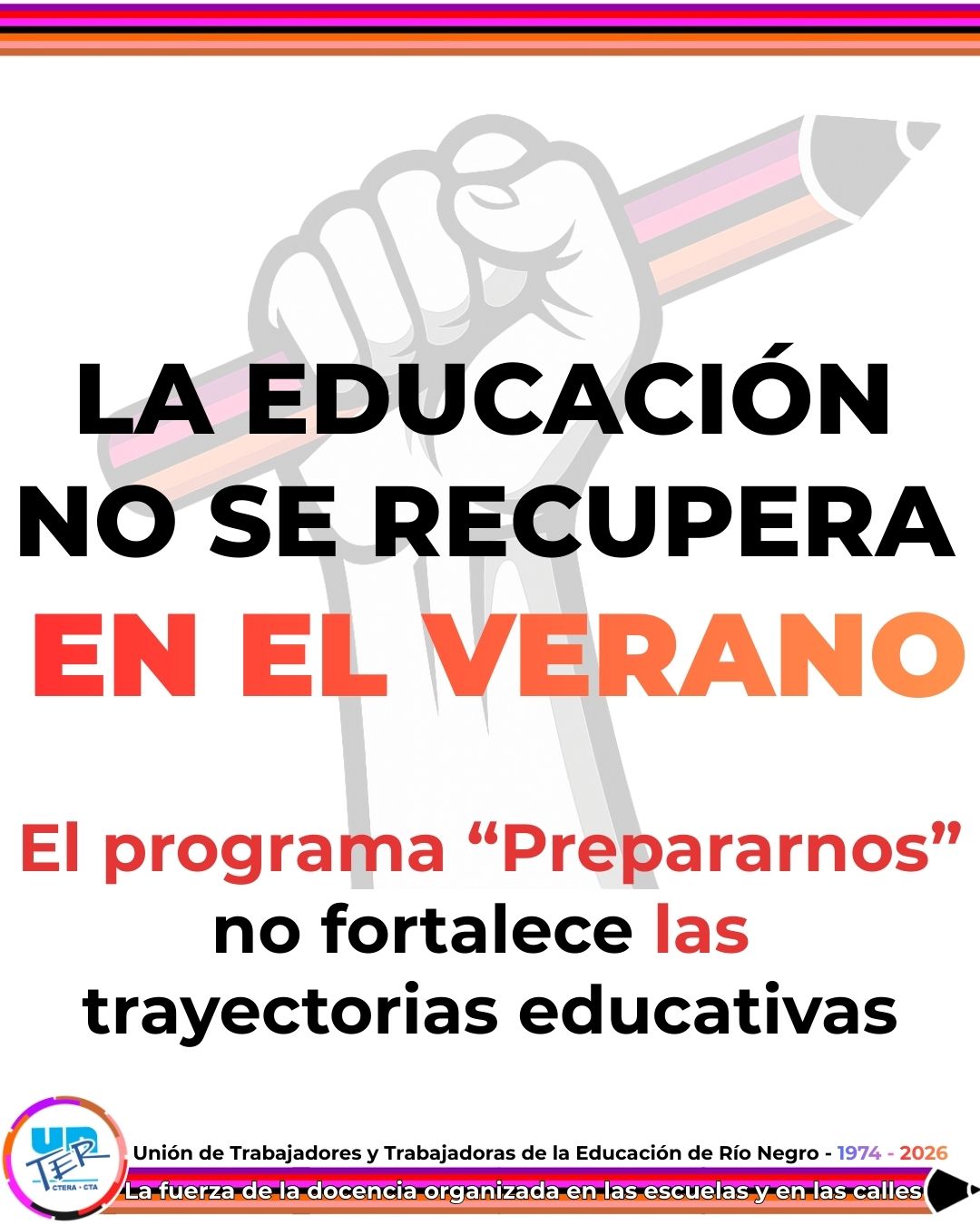 Lee más sobre el artículo Sobre el “Programa Prepararnos Secundaria Activa” del Ministerio de Educación y Derechos Humanos de Río Negro