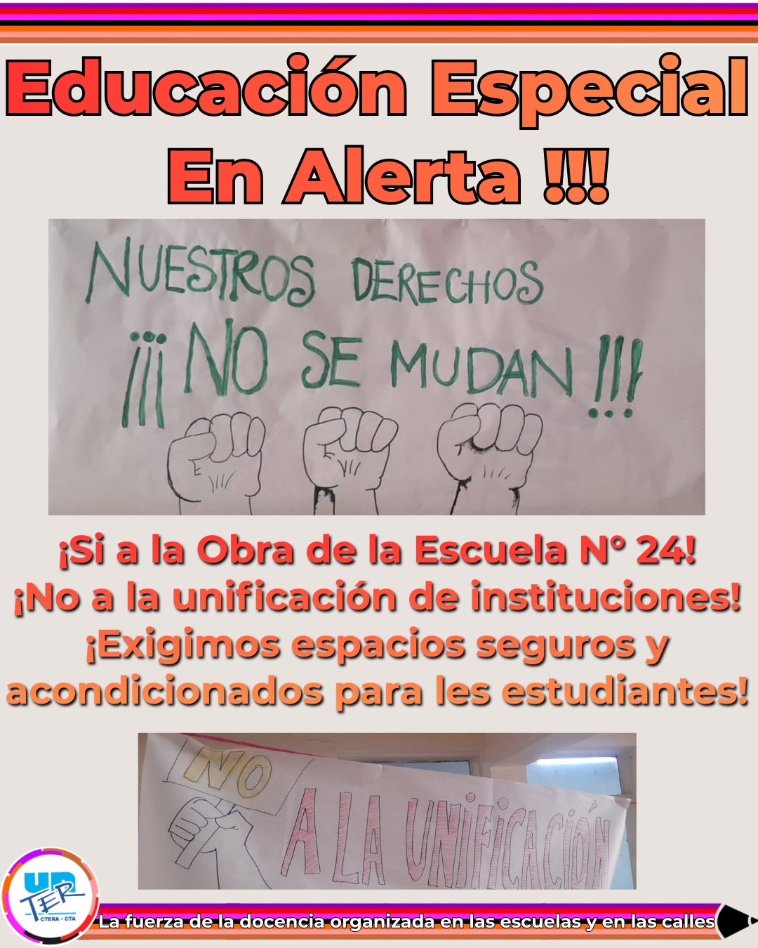 Lee más sobre el artículo Unificación de las Escuelas Especiales N° 24 y N° 4 de Cipolletti – La incertidumbre aumenta y las respuestas no aparecen.