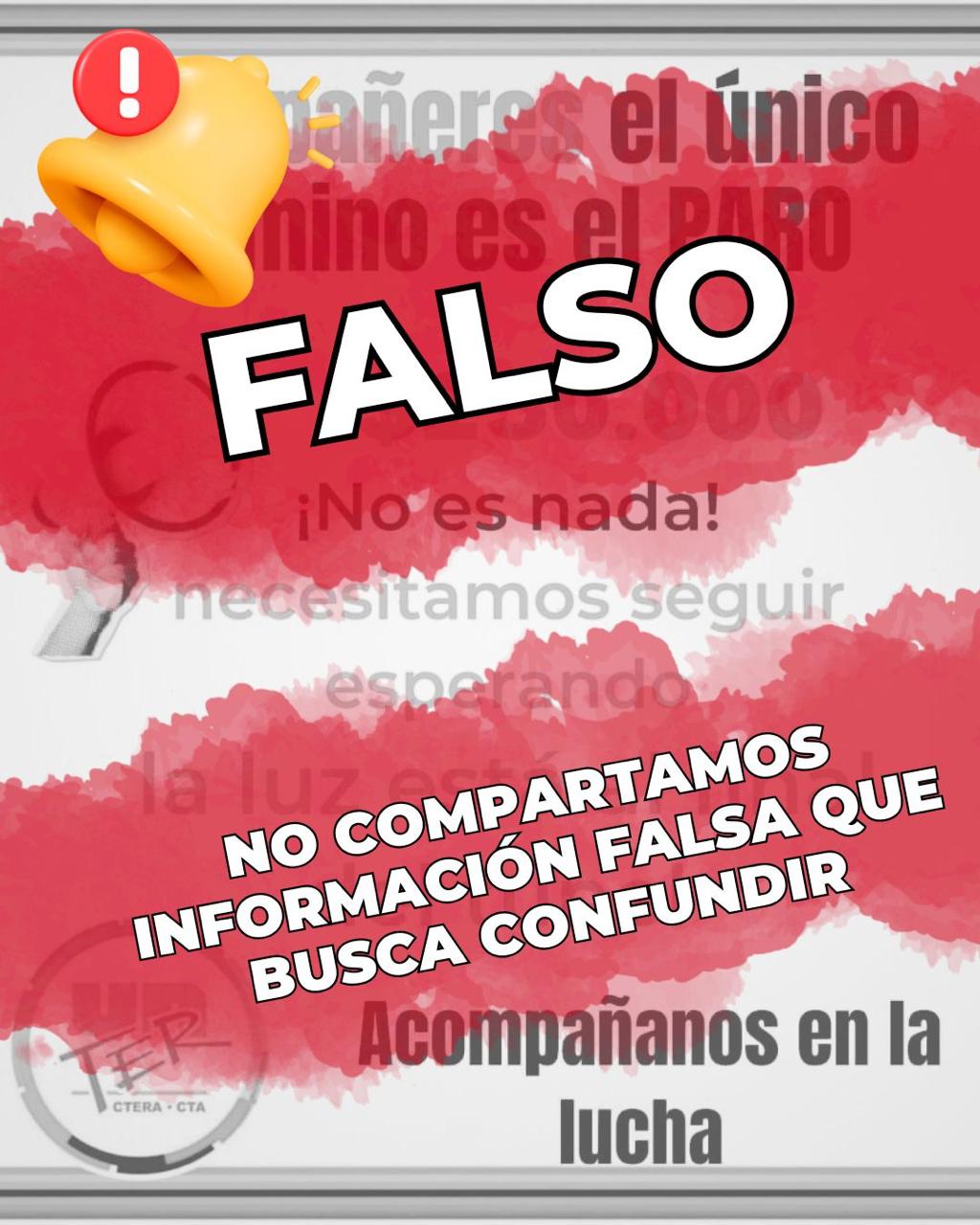 Lee más sobre el artículo Alerta: circula información falsa