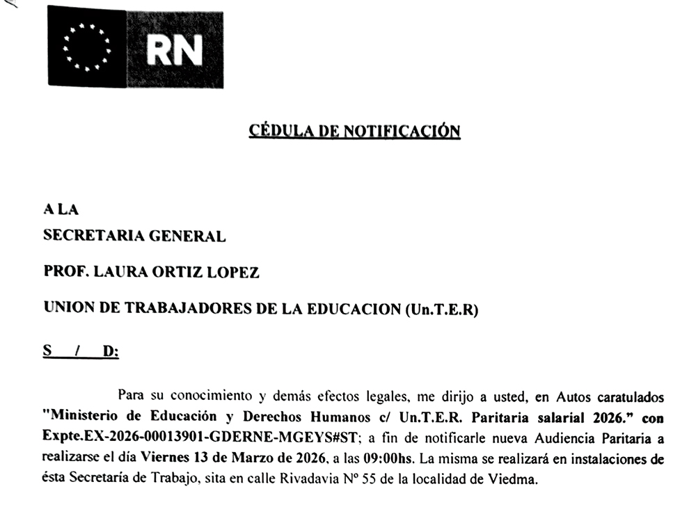 Lee más sobre el artículo Convocatoria a Paritaria, viernes 13
