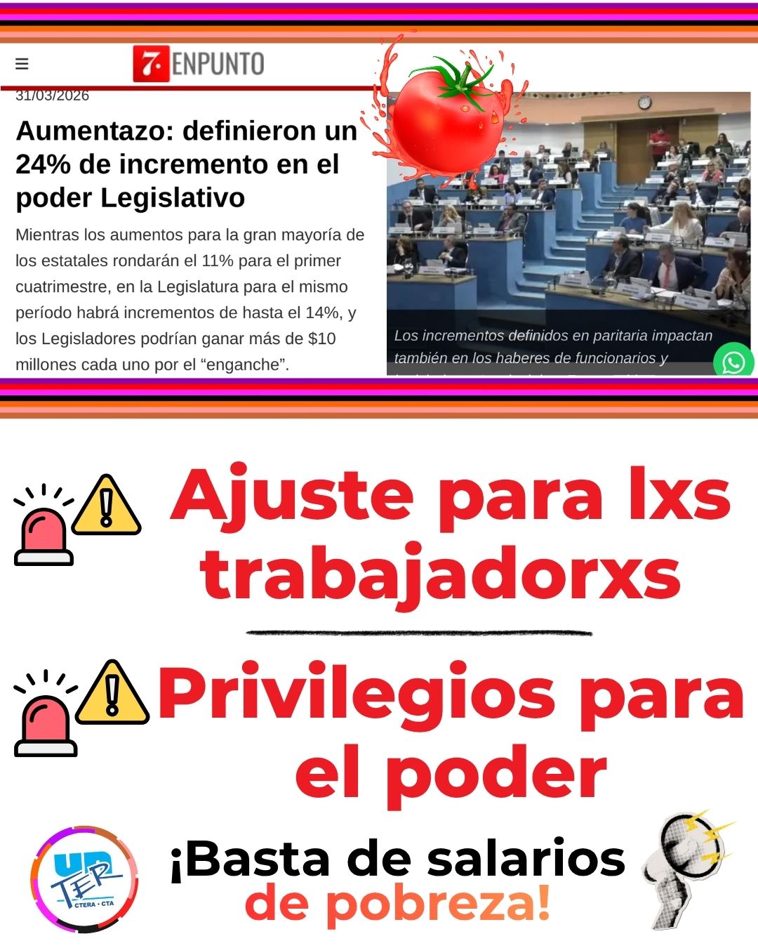 Ajuste para la docencia, privilegios para el poder