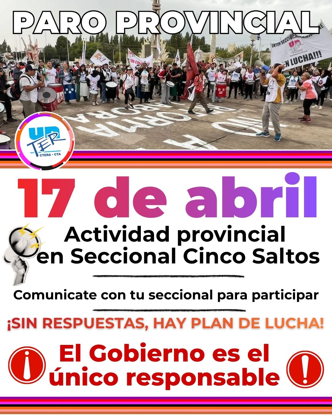 En este momento estás viendo Paro 17 de abril