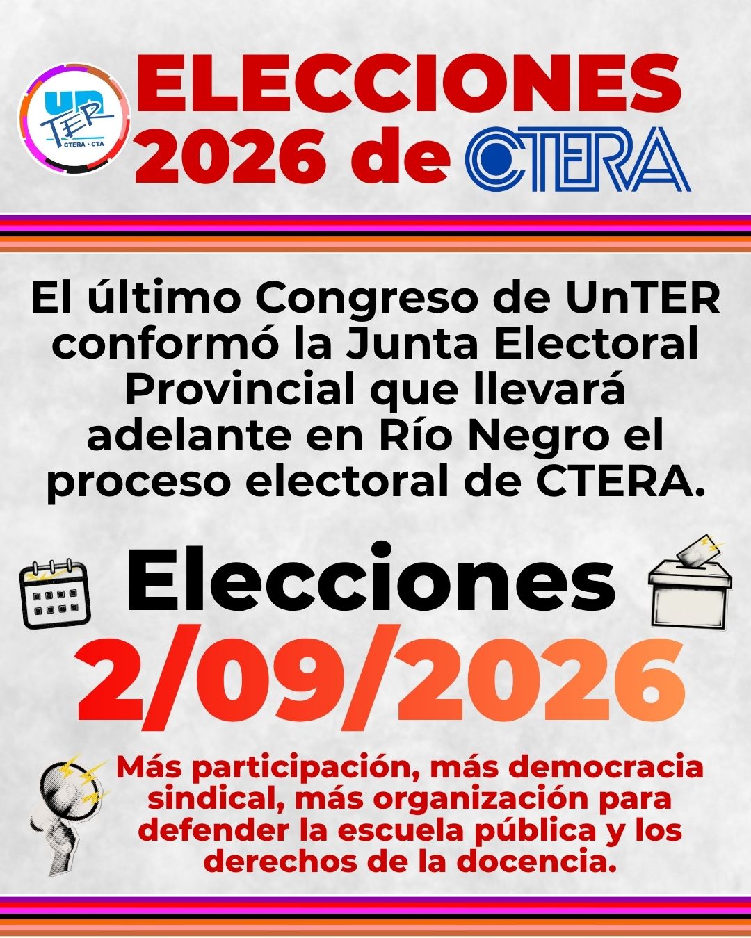 Lee más sobre el artículo Elecciones CTERA – 2026