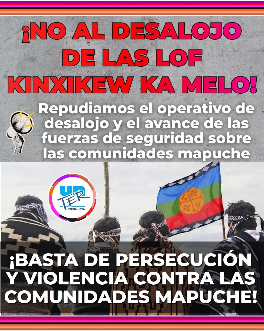 En este momento estás viendo ¡No al desalojo de las Lof Kinxikew ka Melo!
