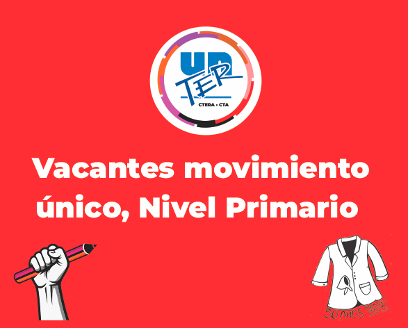 En este momento estás viendo Vacantes movimiento único, Nivel Primario